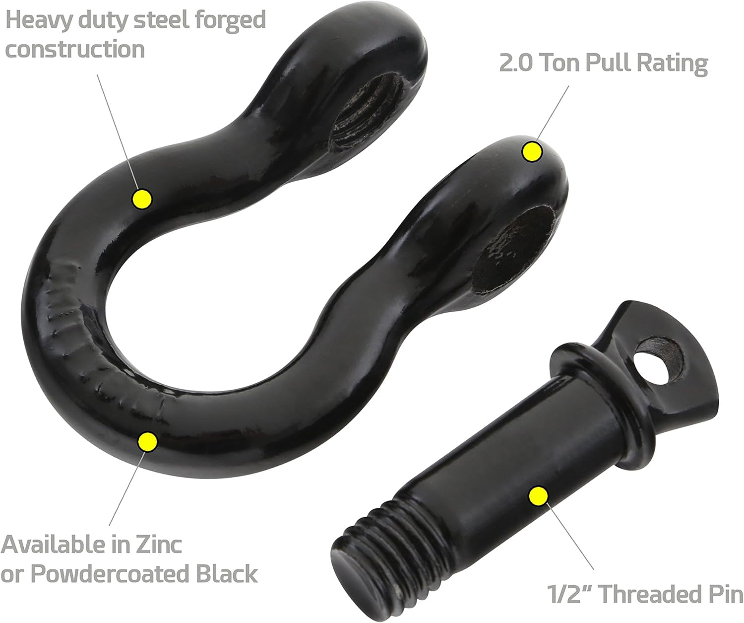 D-RING 1/2IN PIN 2 TON - SB13046B