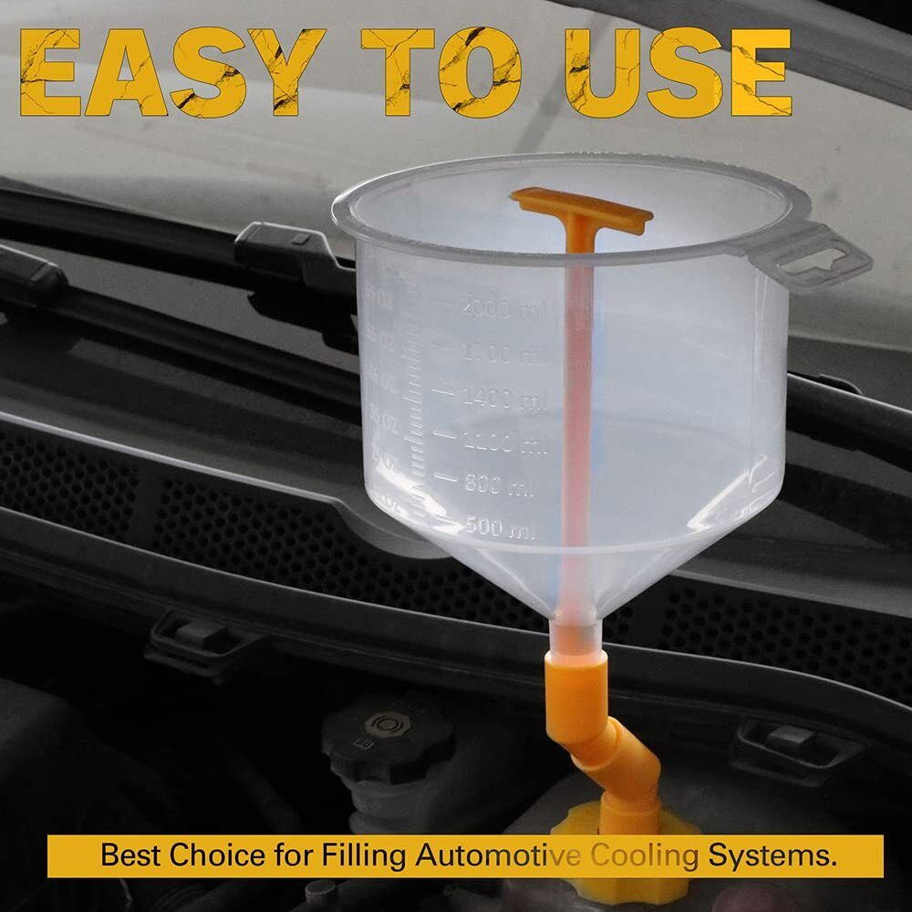 ELEAD 15 PCS No-Spill Coolant Funnel Kit Radiator Funnel Burping Kit Funnels For