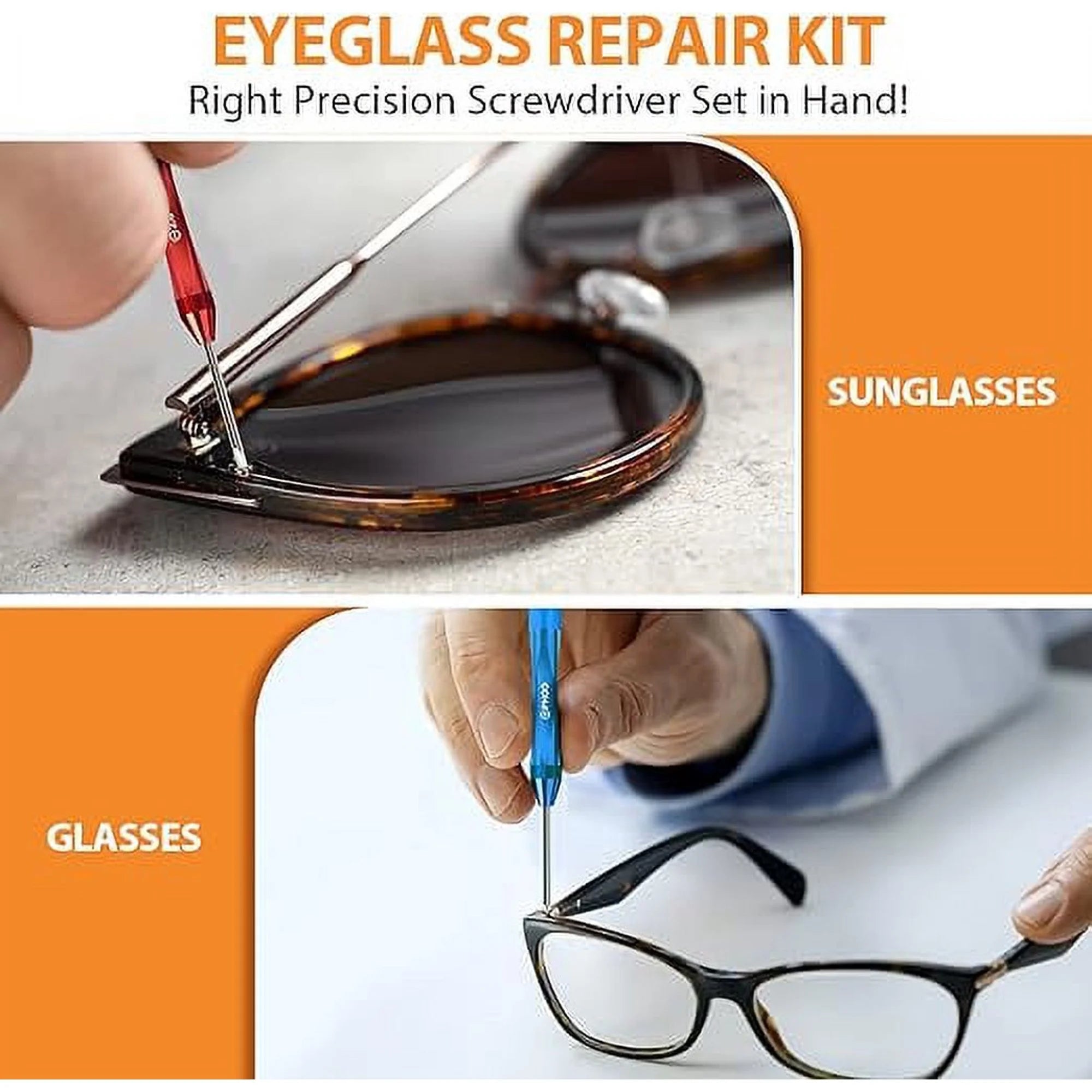 6PC Small Screwdriver Set - Flathead and Phillips Micro Head Mini Screwdriver Set Precision CRV Eyeglasses Watches Electronics Computer Repair Kit Cool Gadgets Tool Gifts for Men