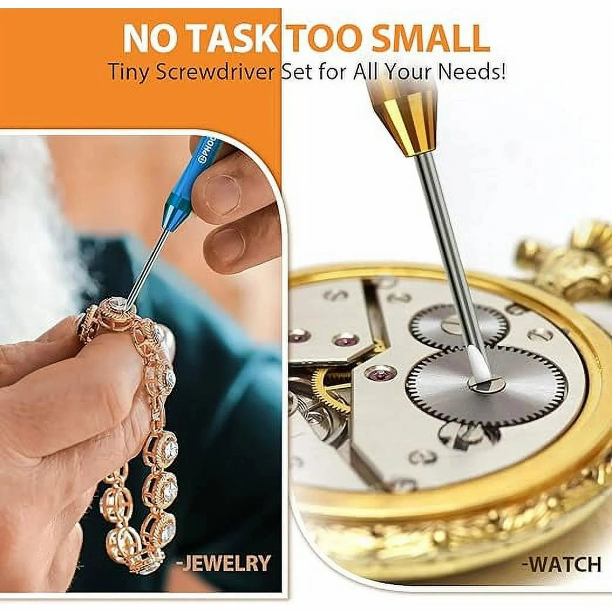 6PC Small Screwdriver Set - Flathead and Phillips Micro Head Mini Screwdriver Set Precision CRV Eyeglasses Watches Electronics Computer Repair Kit Cool Gadgets Tool Gifts for Men