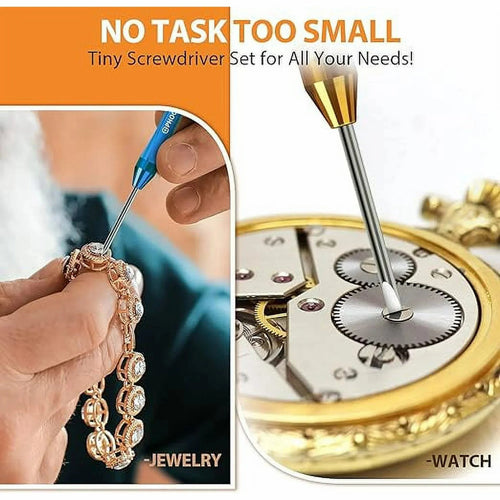 6PC Small Screwdriver Set - Flathead and Phillips Micro Head Mini Screwdriver Set Precision CRV Eyeglasses Watches Electronics Computer Repair Kit Cool Gadgets Tool Gifts for Men