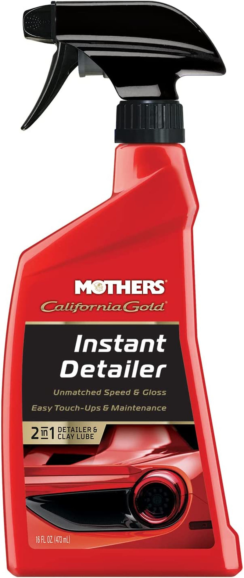 California Gold Instant Detailer, 16 Oz. – Removes Smudges, Dust & Fingerprints, Boosts Gloss & Slickness, Lubrication for Clay Bars, Quick Touch-Ups & Maintenance between Washes (08216)