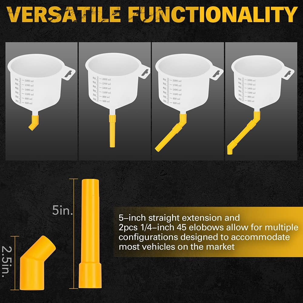 ELEAD 15 PCS No-Spill Coolant Funnel Kit Radiator Funnel Burping Kit Funnels For