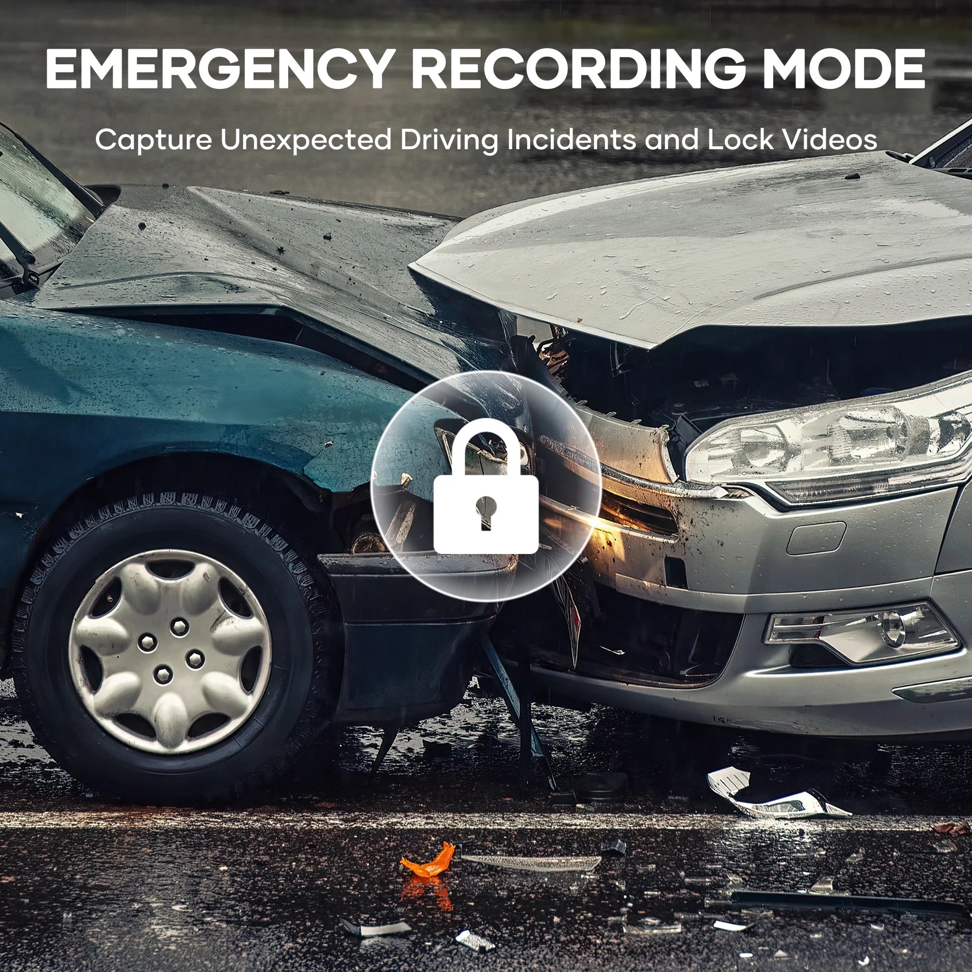 Dash Cam Front, 1080P Full HD Front Dash Camera, 1.5" LCD Screen, 170° Wide Angle, Emergency and Loop Recording, Parking Monitor, Night Vision,G-Sensor, WDR