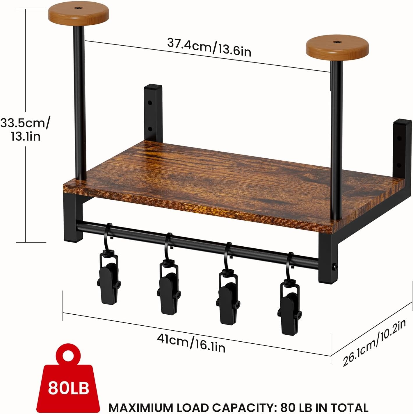 Helmet Rack Wall Mount, Motorcycle Helmet Holder Plate Rack Display Organizer with Motorcycle Accessories for Motorcycle (Vintage Black)