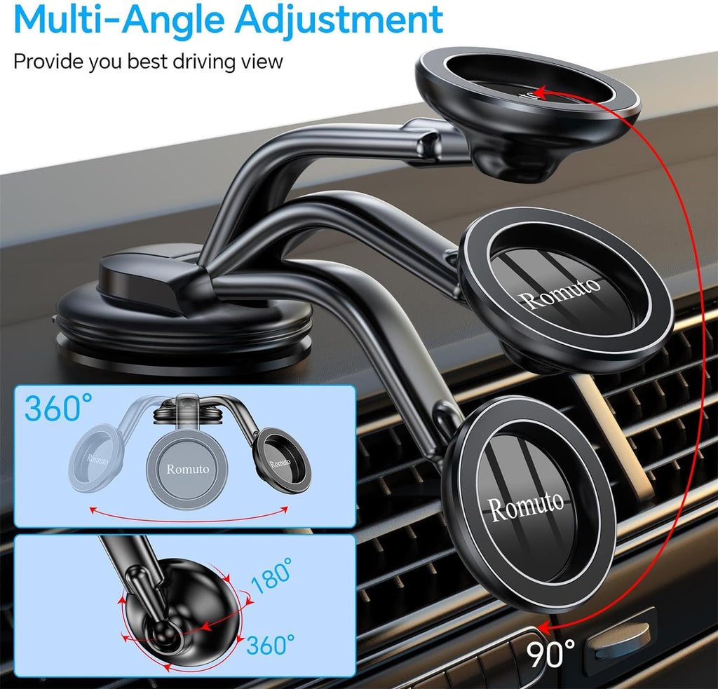 For Magsafe Car Mount【Strong Magnets】Magsafe Windshield Mount Magnetic Phone Holder for Car Dash Windshield Universal Hands Free Car Phone Holder for Iphone 16 15 14 13 Promax plus Magsafe Accessories